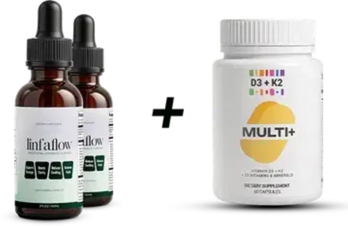 Linfaflow 2 bottles plus 1 bonus Multi+ bottle